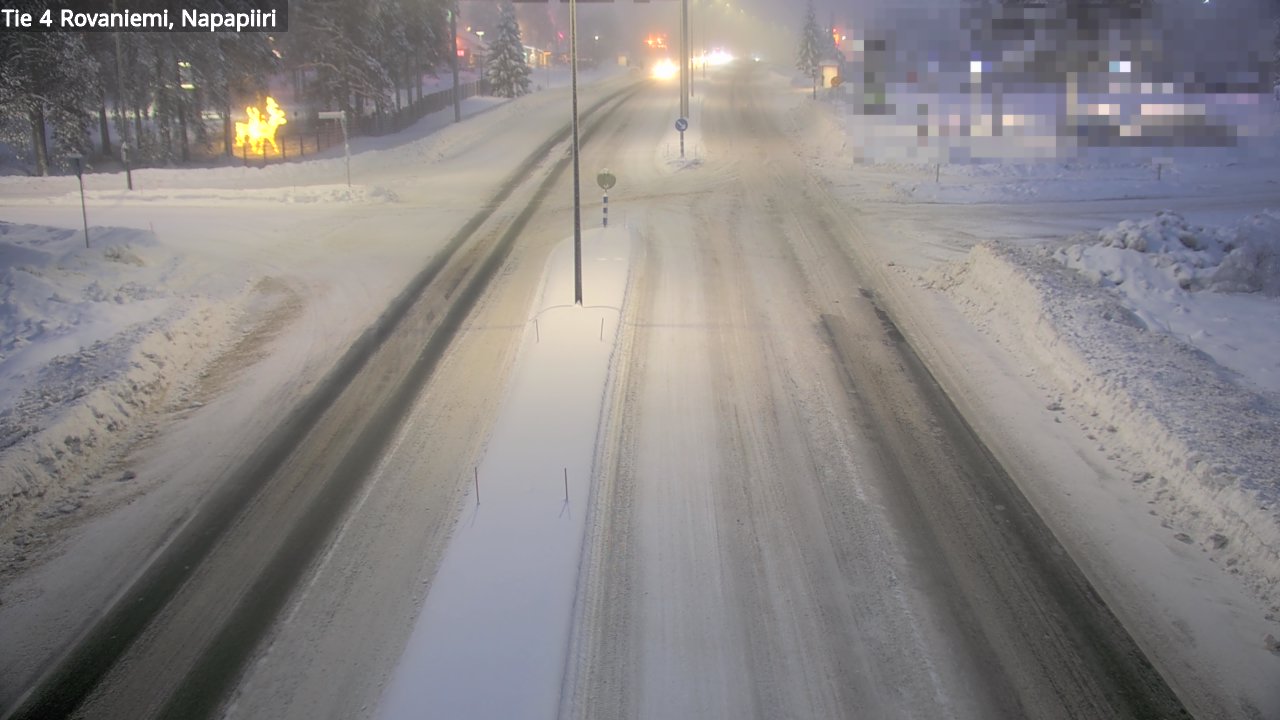 Weather Camera Image Väg 4 Rovaniemi, Polar cirke, Rovaniemi, Lappi