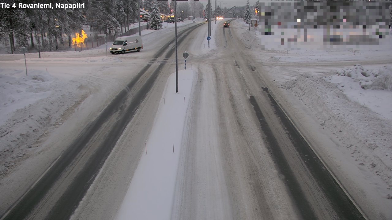 Weather Camera Image Road 4 Rovaniemi, Arctic circl, Rovaniemi, Lappi