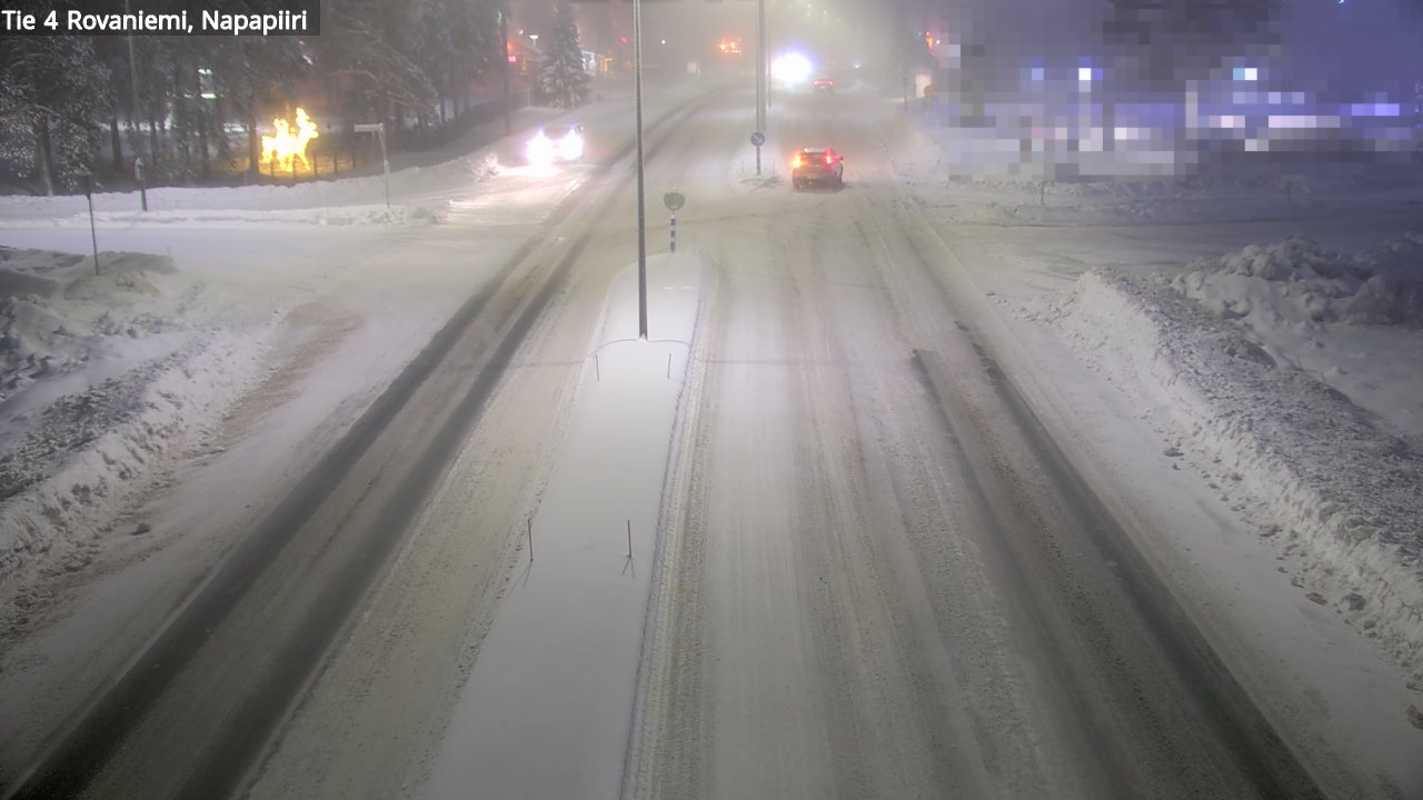 Weather Camera Image Väg 4 Rovaniemi, Polar cirke, Rovaniemi, Lappi