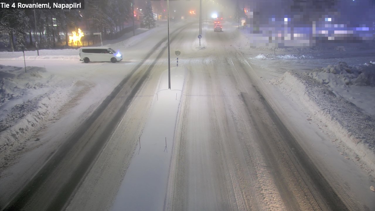 Weather Camera Image Väg 4 Rovaniemi, Polar cirke, Rovaniemi, Lappi