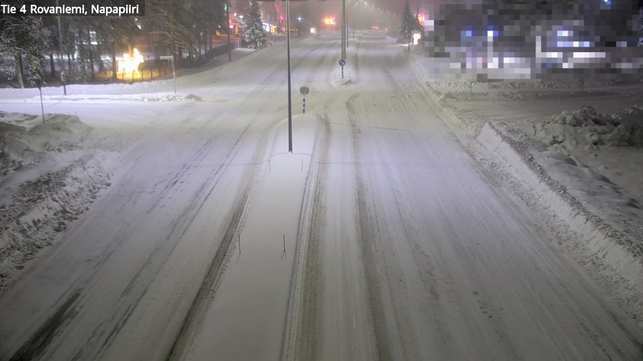 Weather Camera Image Väg 4 Rovaniemi, Polar cirke, Rovaniemi, Lappi