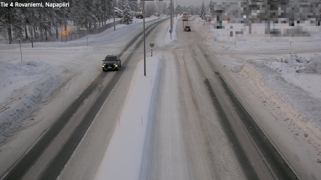 Weather Camera Image Väg 4 Rovaniemi, Polar cirke, Rovaniemi, Lappi
