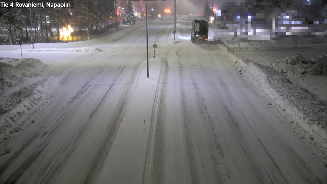 Weather Camera Image Väg 4 Rovaniemi, Polar cirke, Rovaniemi, Lappi