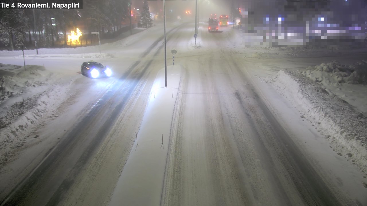 Weather Camera Image Väg 4 Rovaniemi, Polar cirke, Rovaniemi, Lappi
