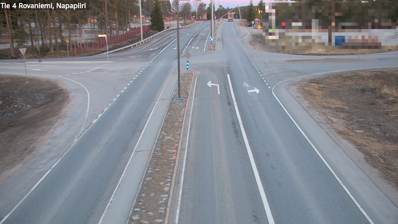 Weather Camera Image Road 4 Rovaniemi, Arctic circl, Rovaniemi, Lappi