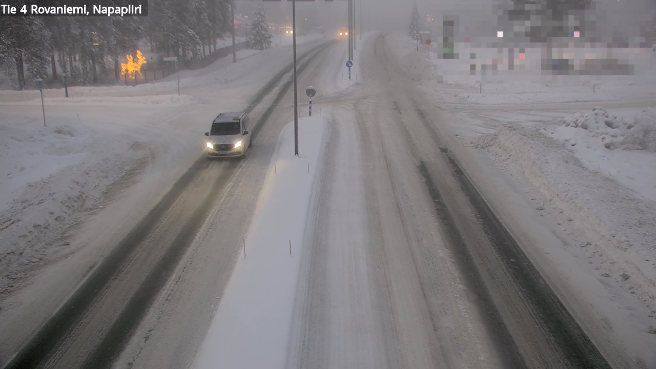Weather Camera Image Väg 4 Rovaniemi, Polar cirke, Rovaniemi, Lappi
