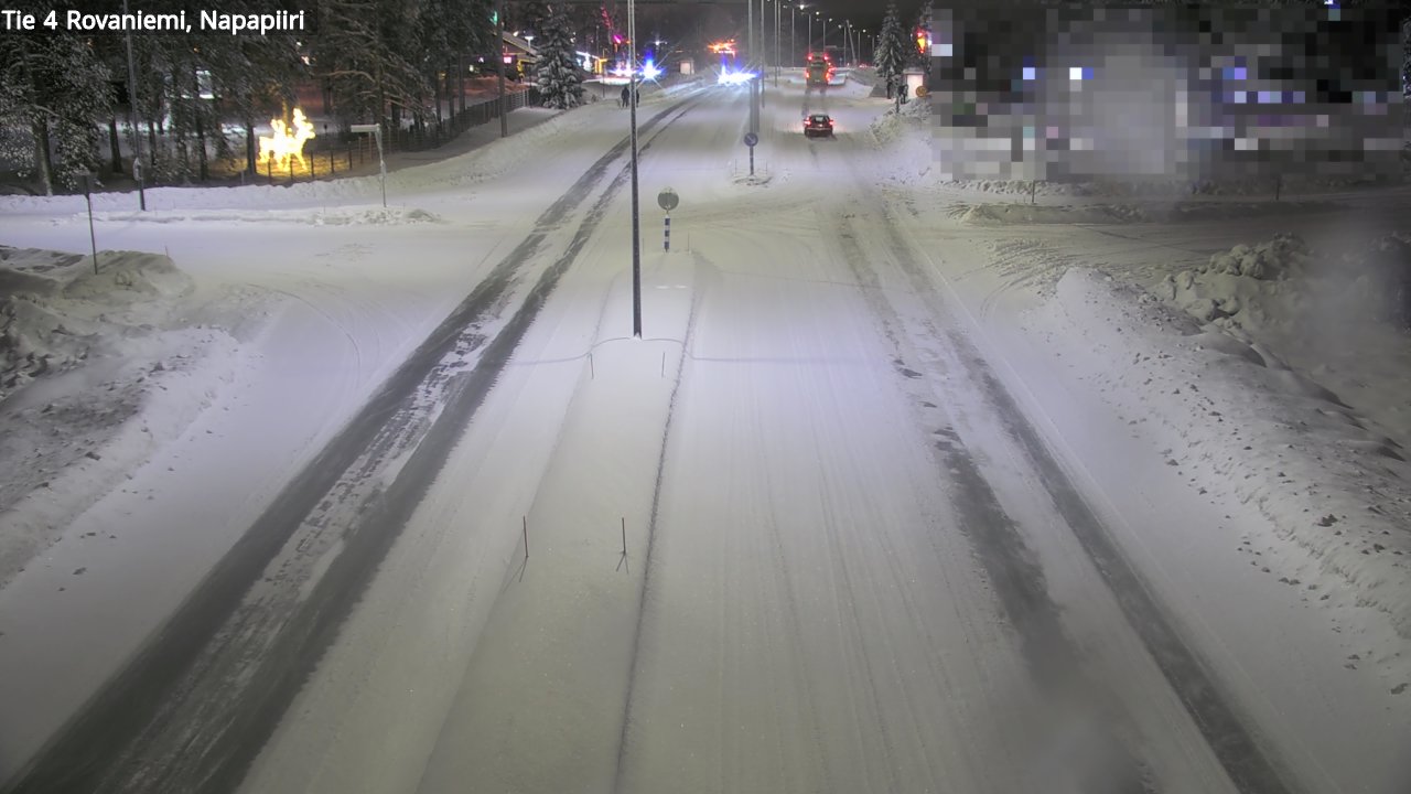 Weather Camera Image Väg 4 Rovaniemi, Polar cirke, Rovaniemi, Lappi