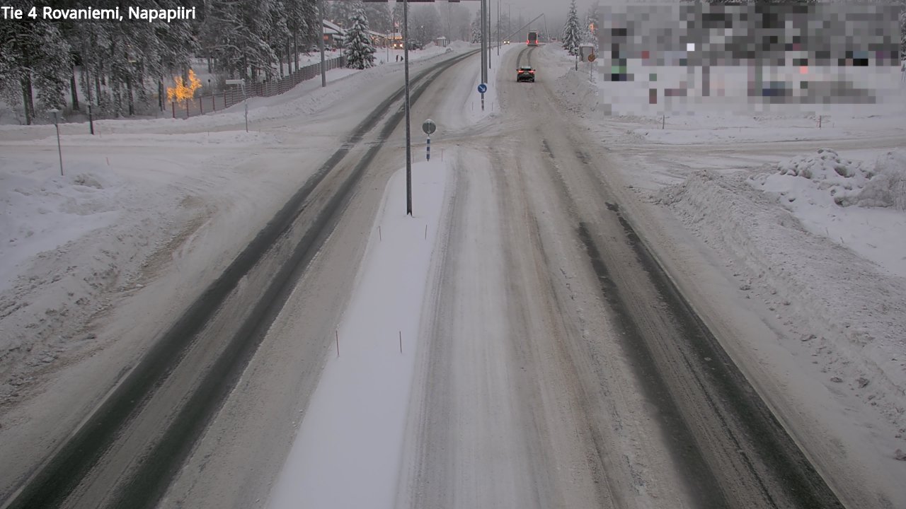 Weather Camera Image Väg 4 Rovaniemi, Polar cirke, Rovaniemi, Lappi