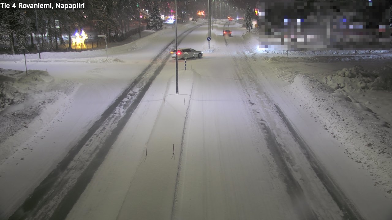 Weather Camera Image Väg 4 Rovaniemi, Polar cirke, Rovaniemi, Lappi