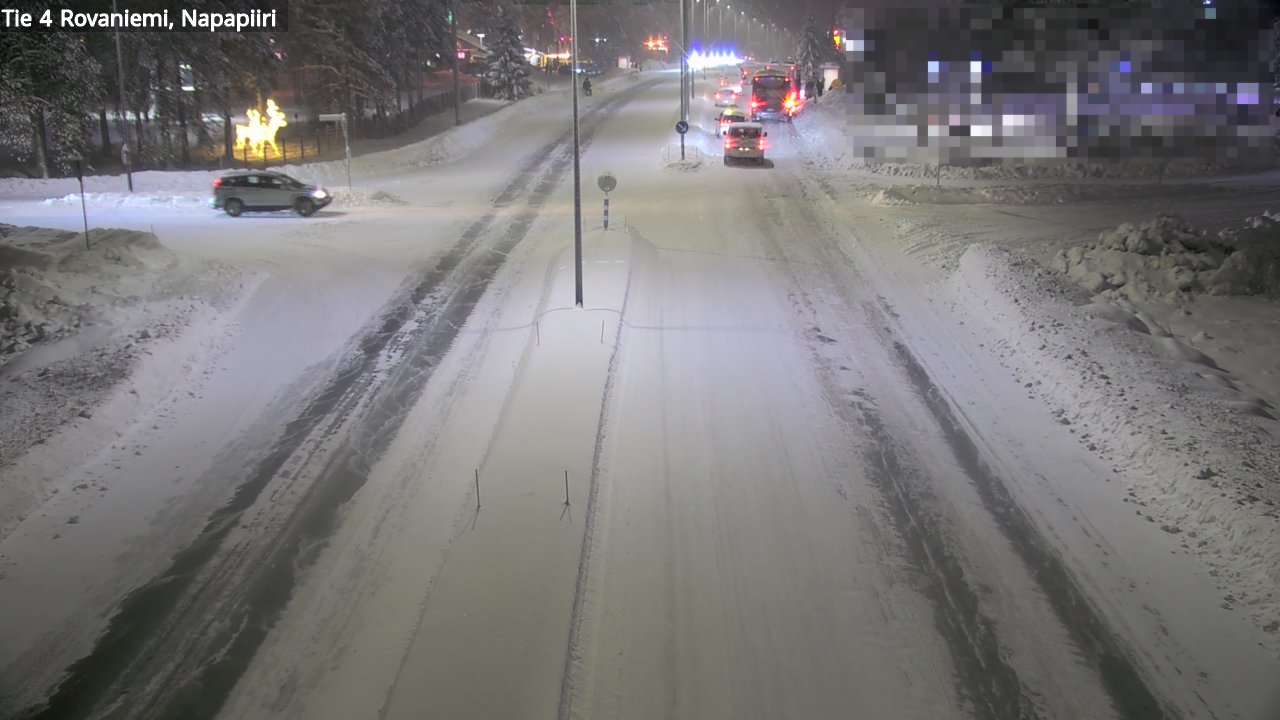 Weather Camera Image Väg 4 Rovaniemi, Polar cirke, Rovaniemi, Lappi