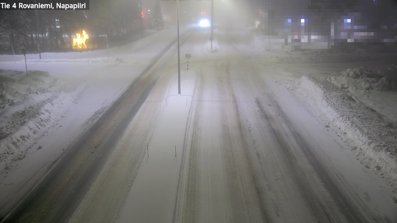 Weather Camera Image Väg 4 Rovaniemi, Polar cirke, Rovaniemi, Lappi