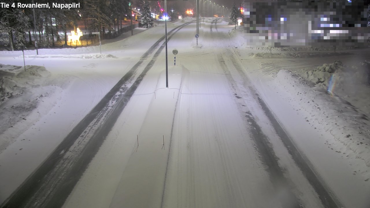Weather Camera Image Väg 4 Rovaniemi, Polar cirke, Rovaniemi, Lappi