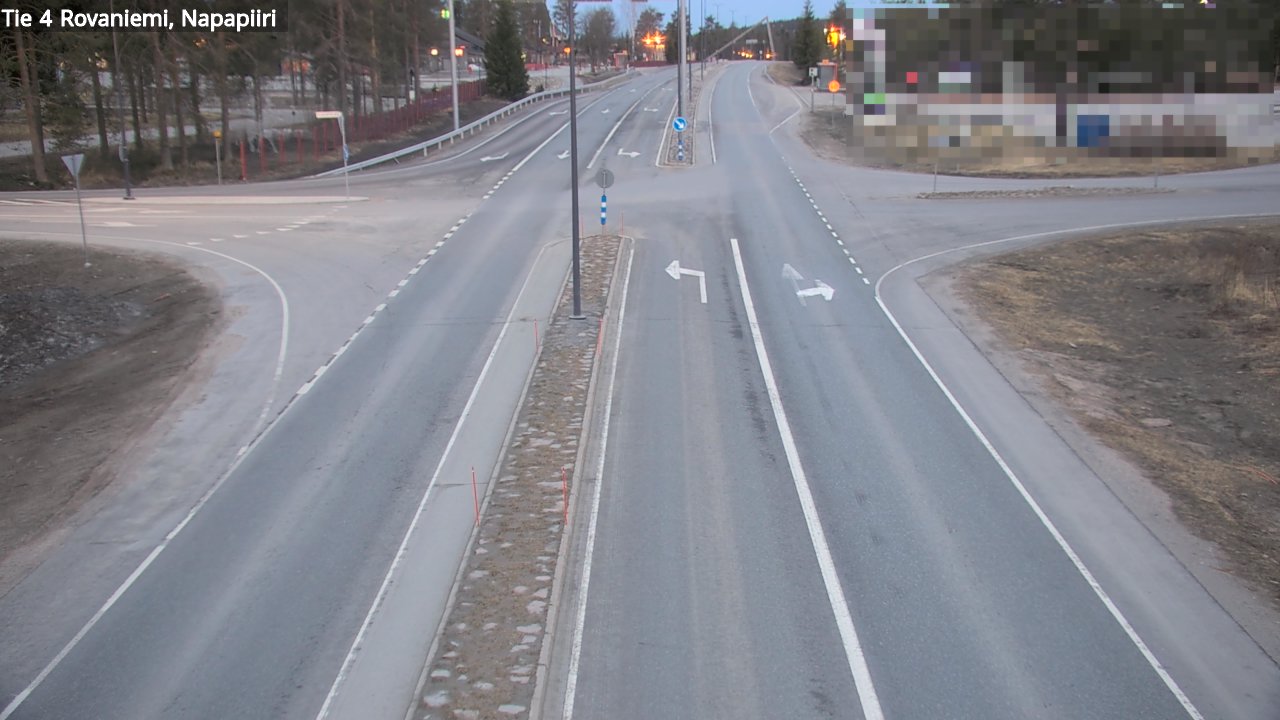 Weather Camera Image Road 4 Rovaniemi, Arctic circl, Rovaniemi, Lappi