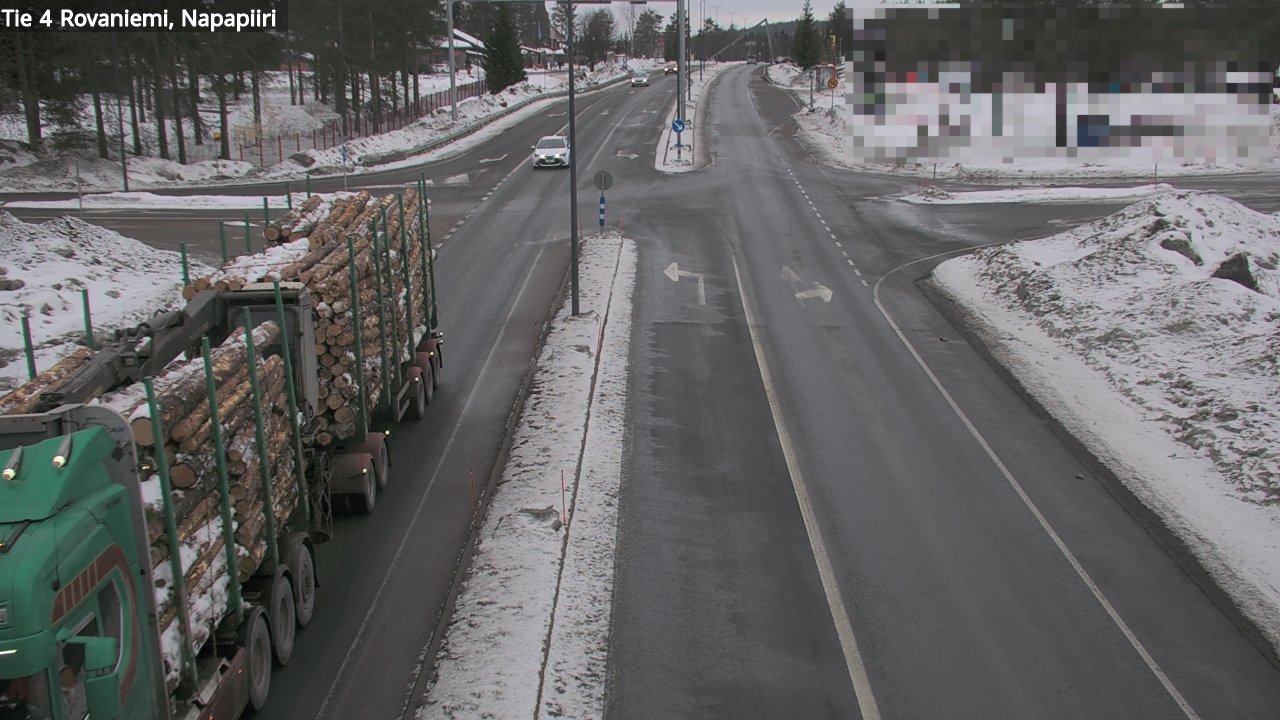 Weather Camera Image Road 4 Rovaniemi, Arctic circl, Rovaniemi, Lappi