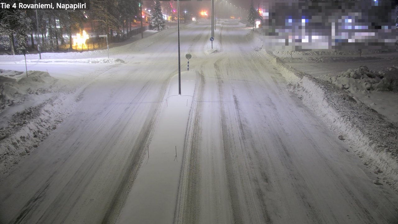Weather Camera Image Väg 4 Rovaniemi, Polar cirke, Rovaniemi, Lappi