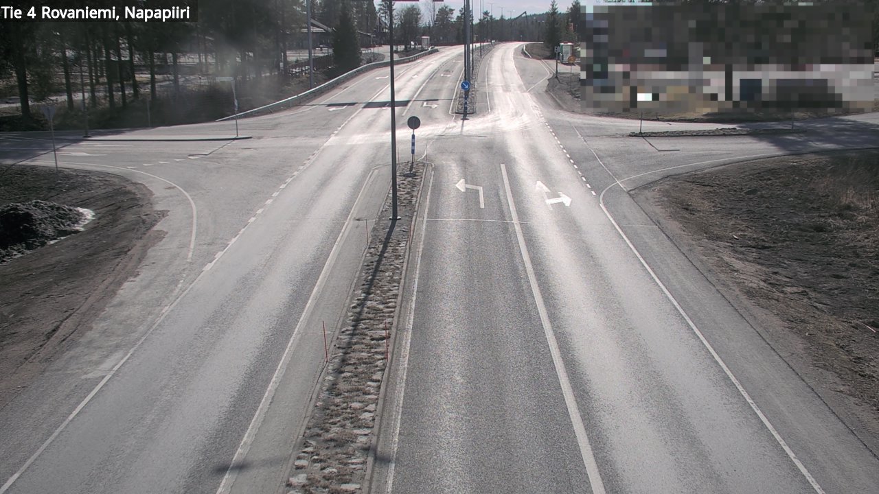 Weather Camera Image Road 4 Rovaniemi, Arctic circl, Rovaniemi, Lappi