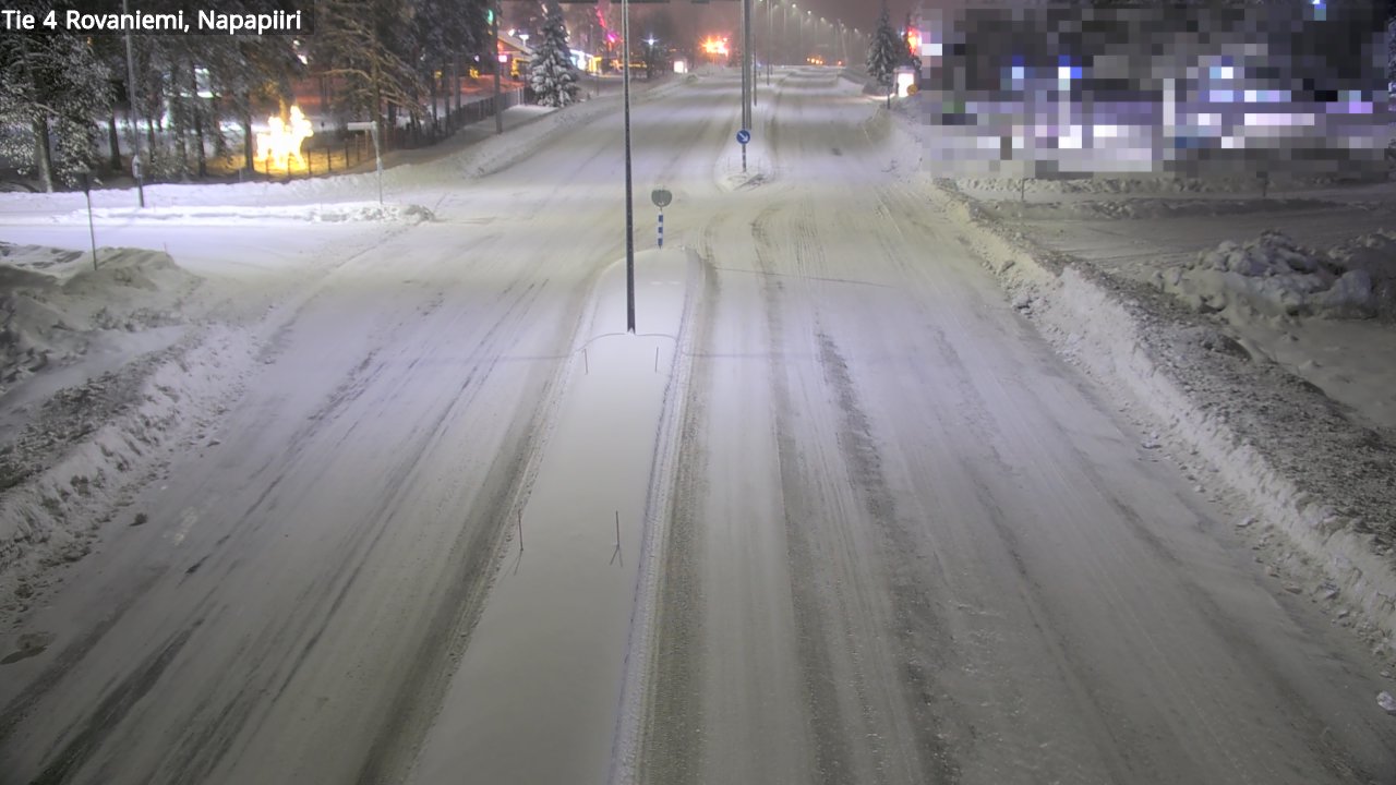 Weather Camera Image Väg 4 Rovaniemi, Polar cirke, Rovaniemi, Lappi