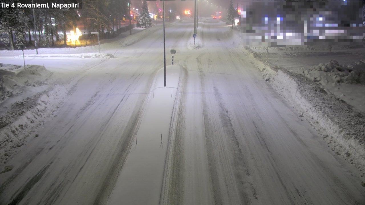 Weather Camera Image Väg 4 Rovaniemi, Polar cirke, Rovaniemi, Lappi