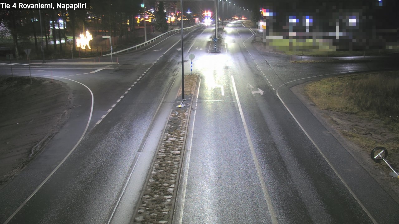 Weather Camera Image Väg 4 Rovaniemi, Polar cirke, Rovaniemi, Lappi