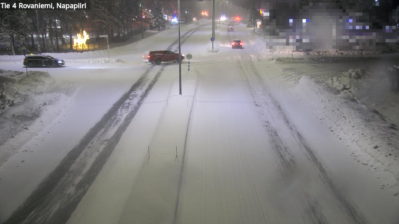 Weather Camera Image Väg 4 Rovaniemi, Polar cirke, Rovaniemi, Lappi