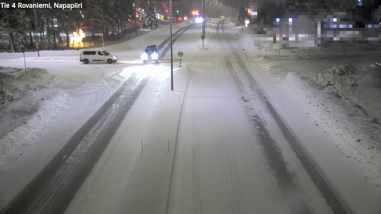 Weather Camera Image Väg 4 Rovaniemi, Polar cirke, Rovaniemi, Lappi