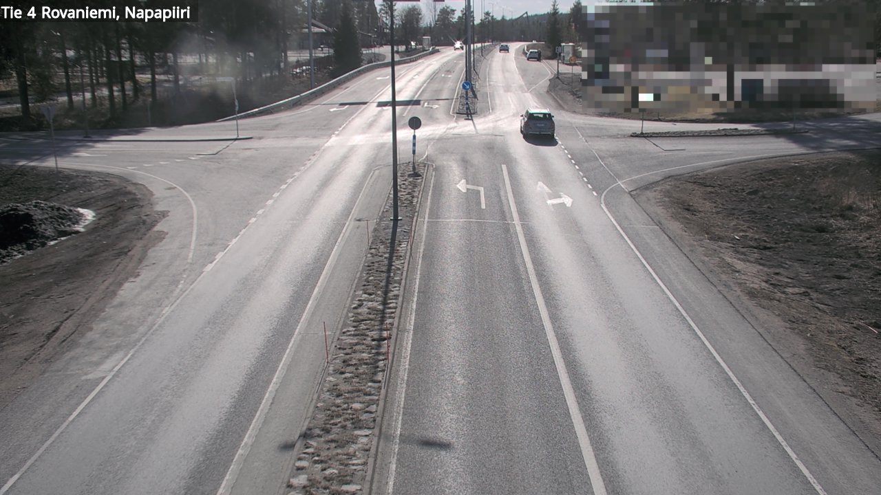 Weather Camera Image Road 4 Rovaniemi, Arctic circl, Rovaniemi, Lappi