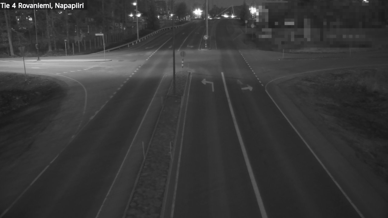 Weather Camera Image Väg 4 Rovaniemi, Polar cirke, Rovaniemi, Lappi