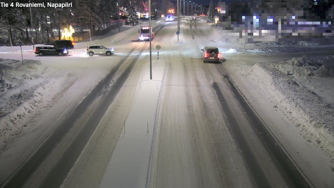 Weather Camera Image Road 4 Rovaniemi, Arctic circl, Rovaniemi, Lappi