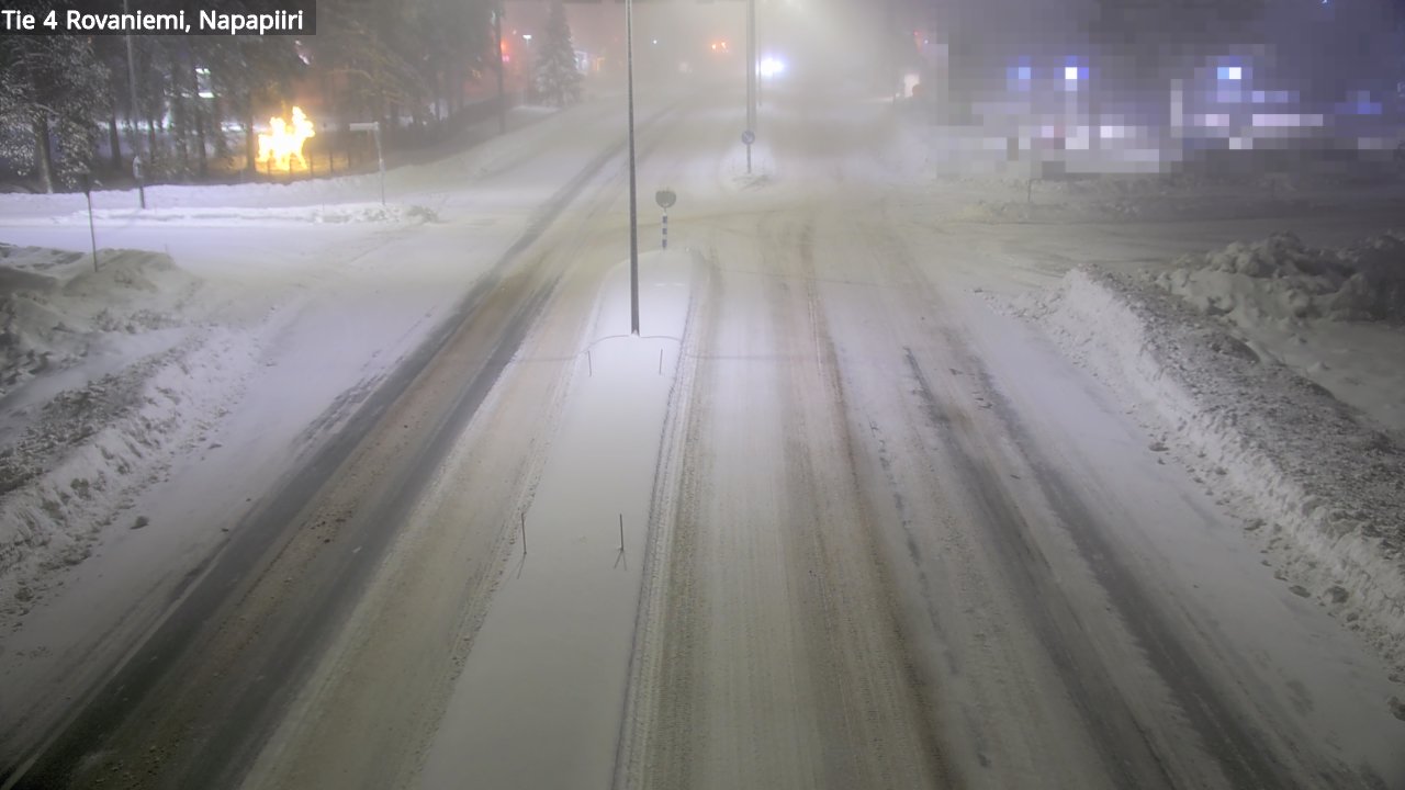 Weather Camera Image Väg 4 Rovaniemi, Polar cirke, Rovaniemi, Lappi