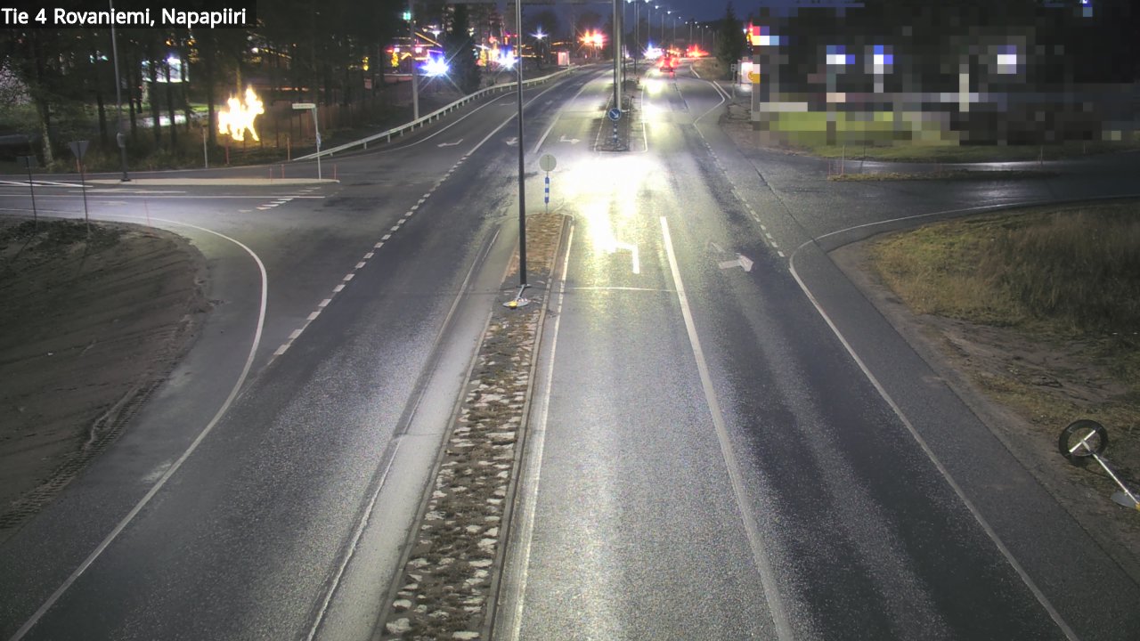 Weather Camera Image Road 4 Rovaniemi, Arctic circl, Rovaniemi, Lappi