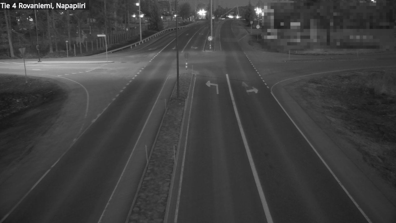 Weather Camera Image Väg 4 Rovaniemi, Polar cirke, Rovaniemi, Lappi