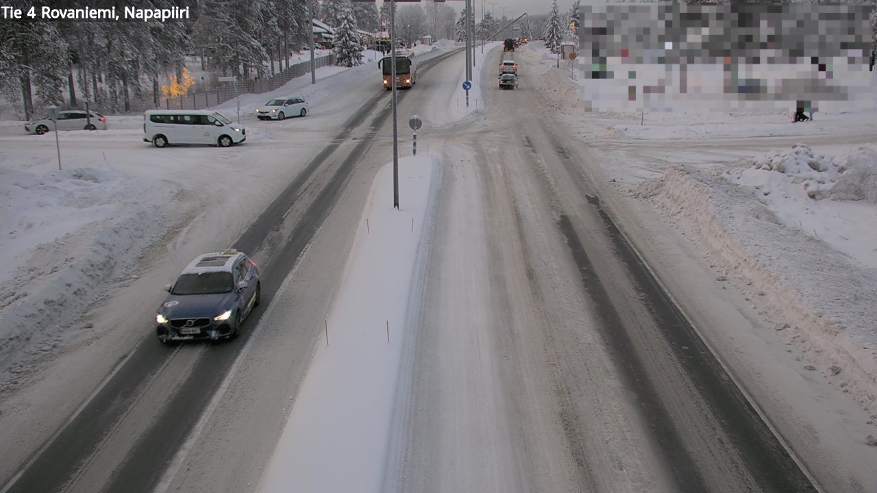 Weather Camera Image Väg 4 Rovaniemi, Polar cirke, Rovaniemi, Lappi