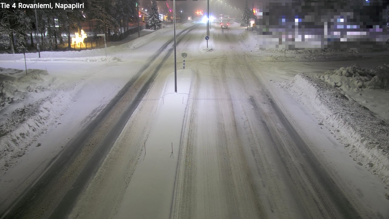 Weather Camera Image Väg 4 Rovaniemi, Polar cirke, Rovaniemi, Lappi