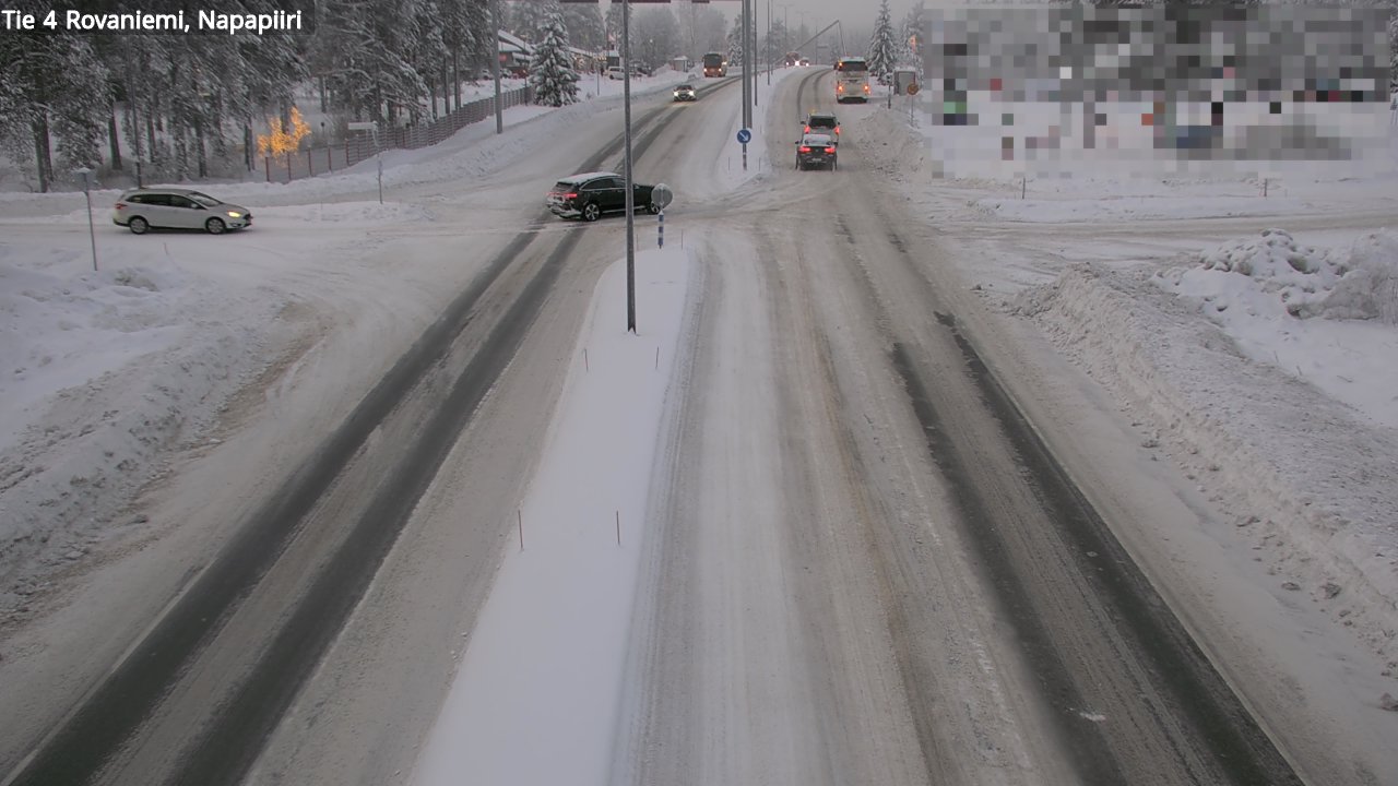 Weather Camera Image Väg 4 Rovaniemi, Polar cirke, Rovaniemi, Lappi