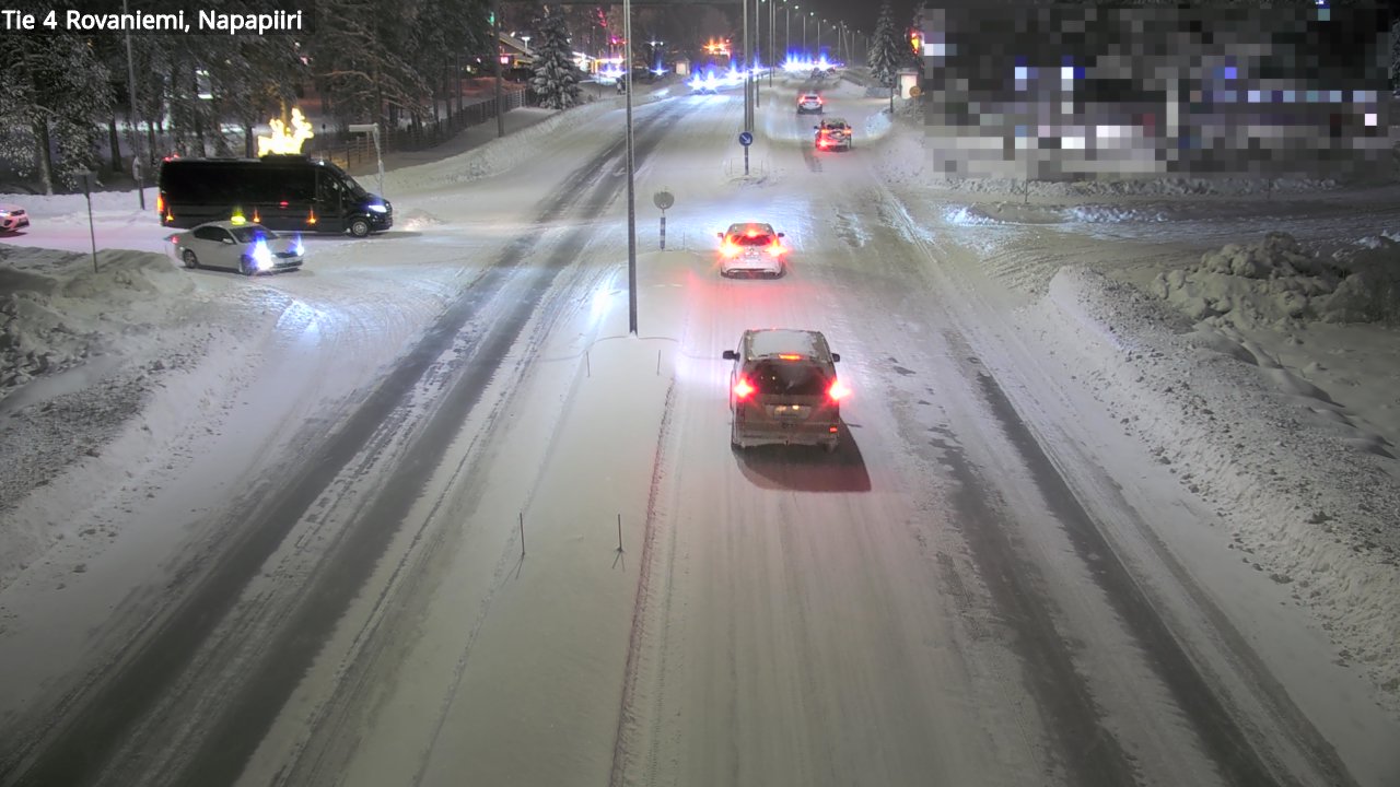 Weather Camera Image Väg 4 Rovaniemi, Polar cirke, Rovaniemi, Lappi