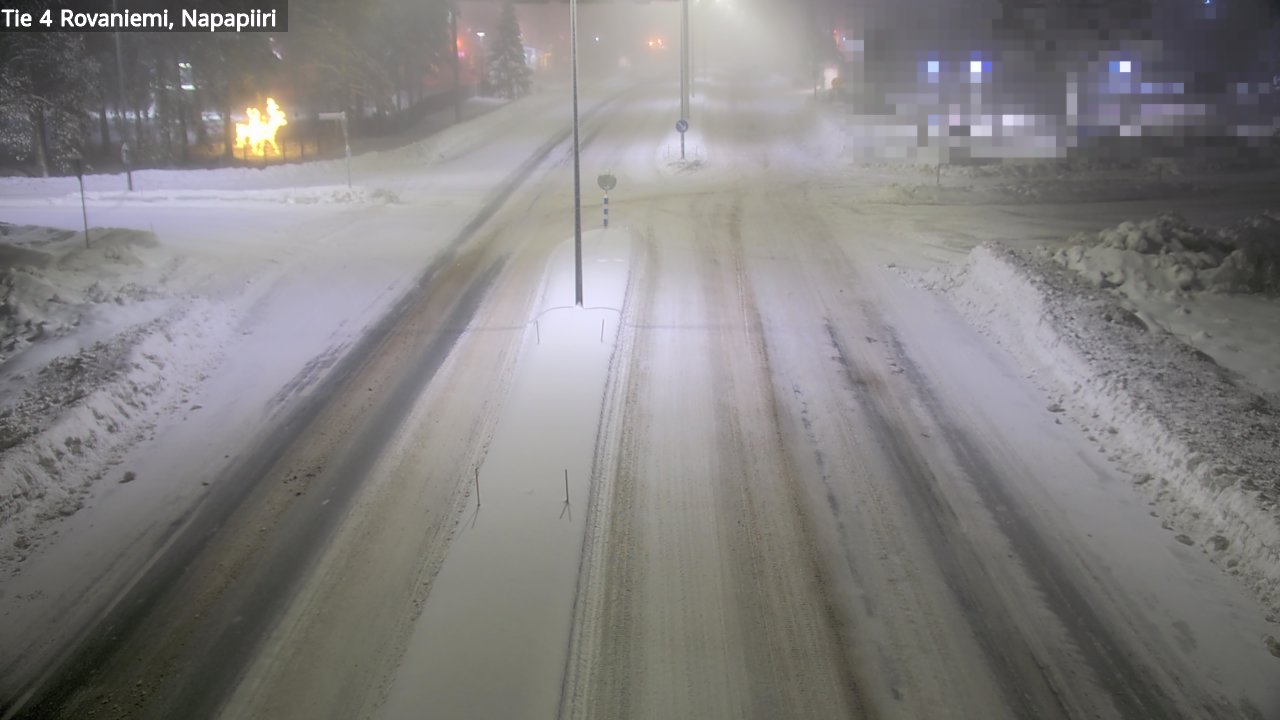Weather Camera Image Väg 4 Rovaniemi, Polar cirke, Rovaniemi, Lappi