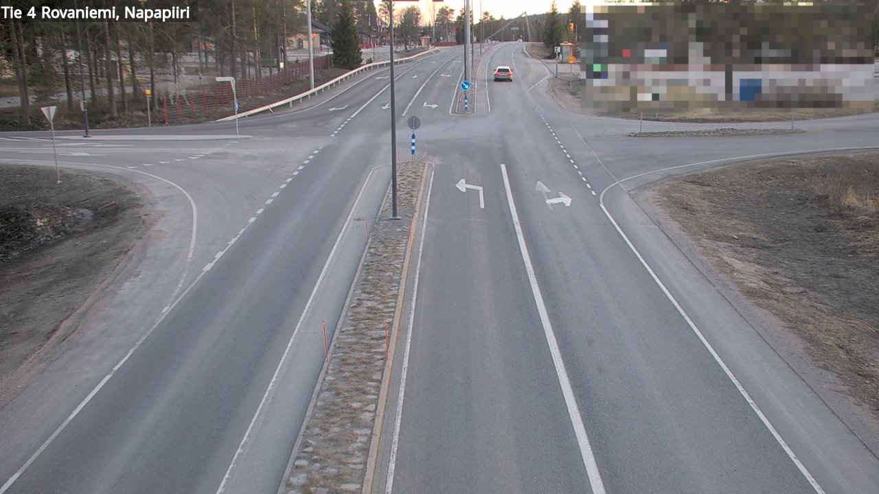 Weather Camera Image Road 4 Rovaniemi, Arctic circl, Rovaniemi, Lappi