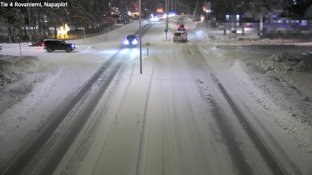 Weather Camera Image Väg 4 Rovaniemi, Polar cirke, Rovaniemi, Lappi