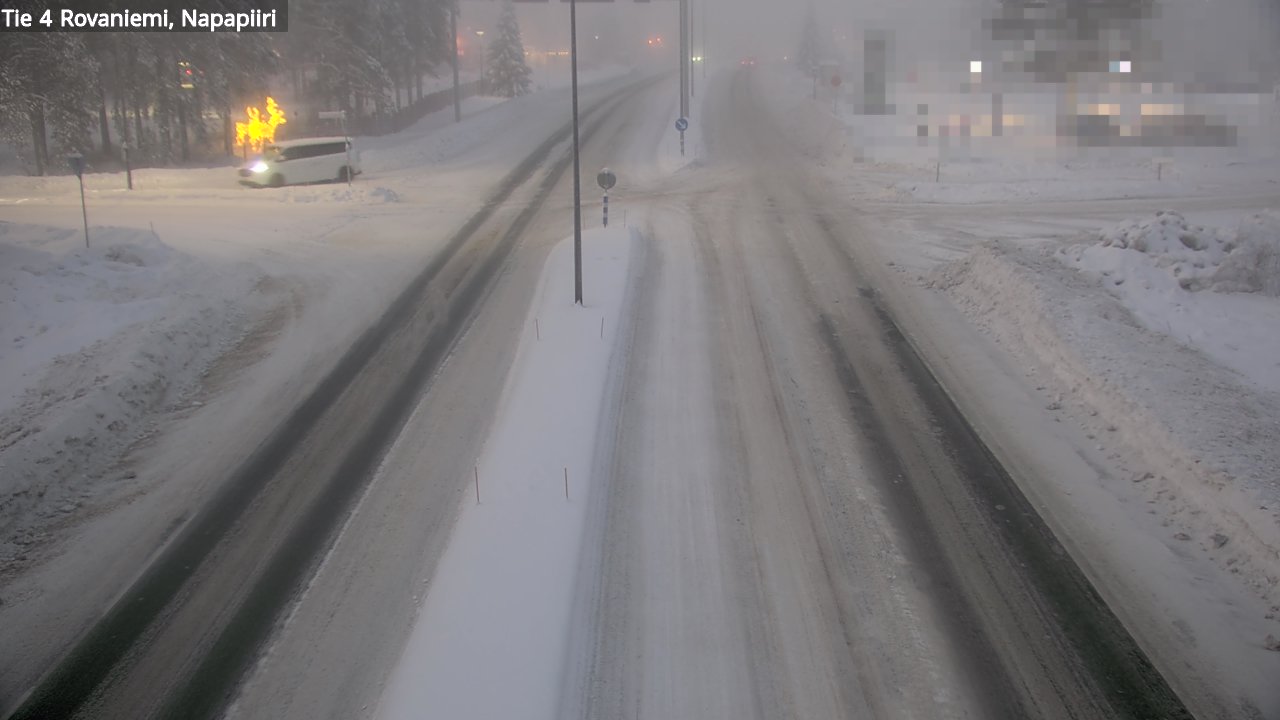 Weather Camera Image Väg 4 Rovaniemi, Polar cirke, Rovaniemi, Lappi