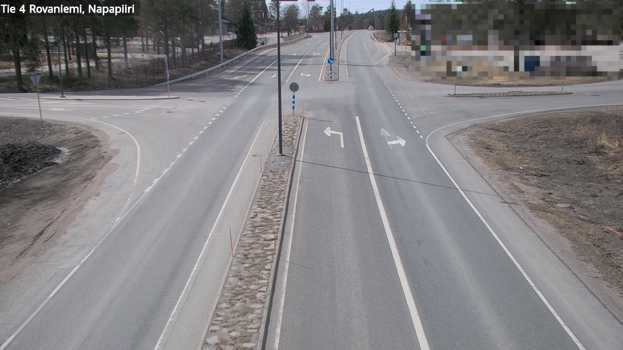 Weather Camera Image Road 4 Rovaniemi, Arctic circl, Rovaniemi, Lappi