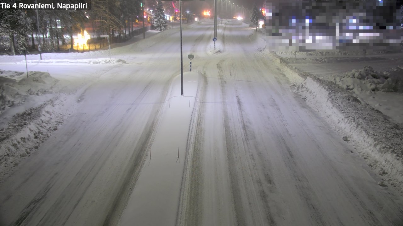 Weather Camera Image Väg 4 Rovaniemi, Polar cirke, Rovaniemi, Lappi