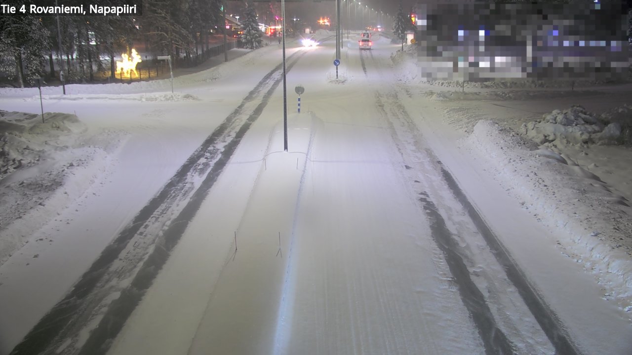 Weather Camera Image Väg 4 Rovaniemi, Polar cirke, Rovaniemi, Lappi