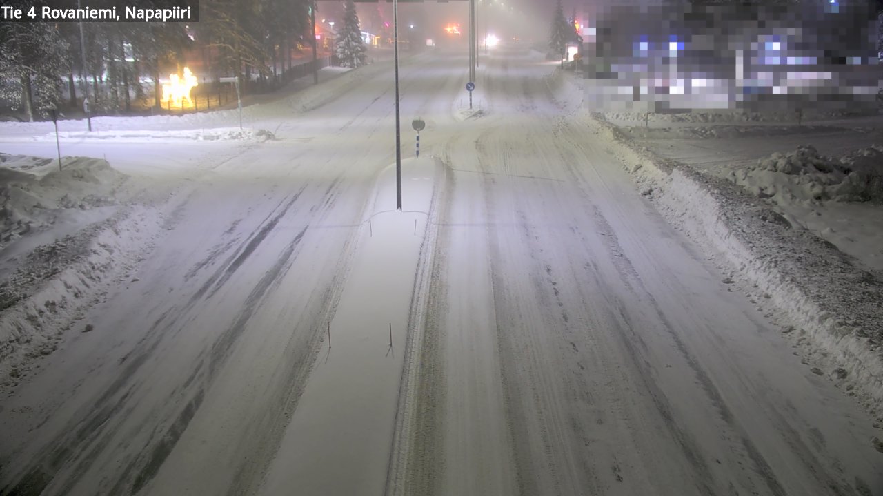 Weather Camera Image Väg 4 Rovaniemi, Polar cirke, Rovaniemi, Lappi