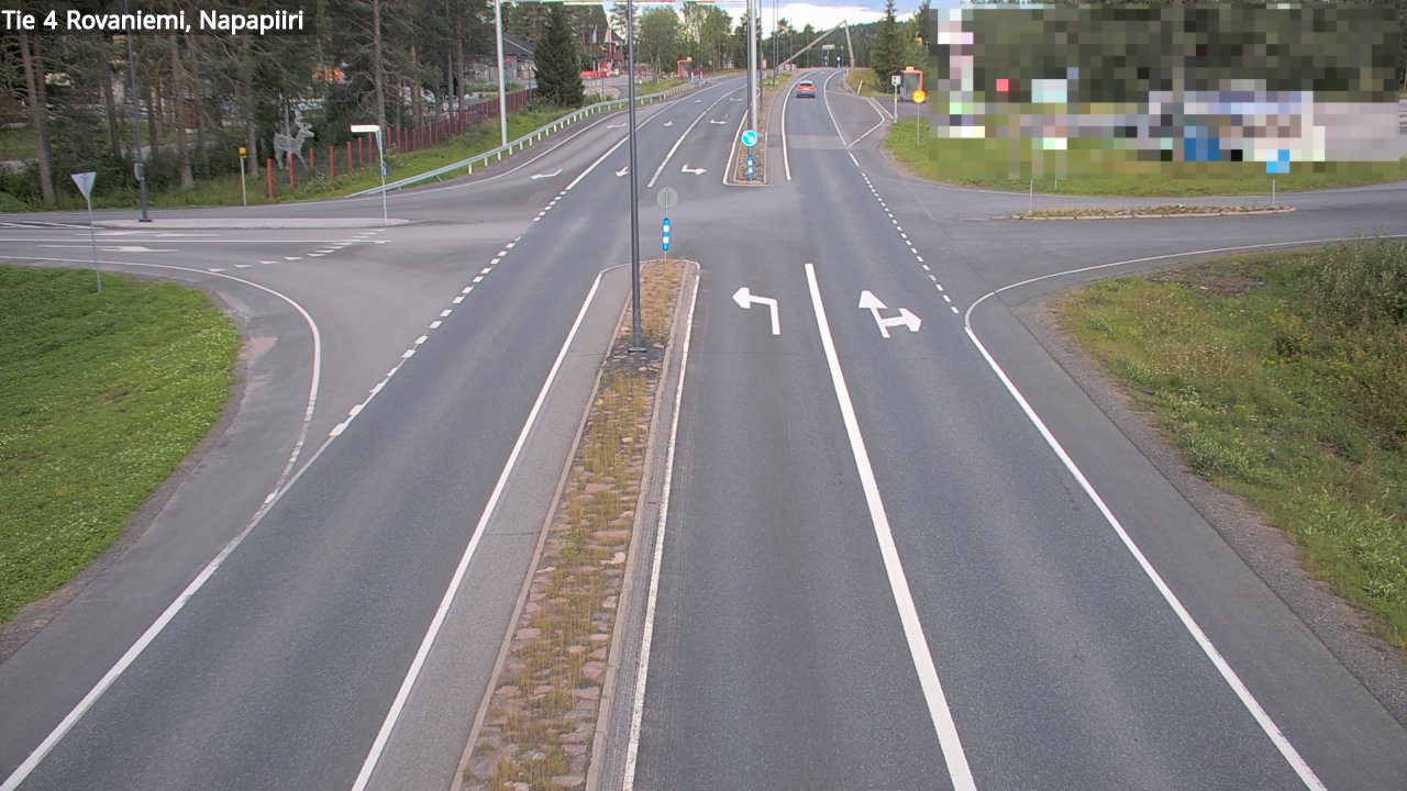 Weather Camera Image Road 4 Rovaniemi, Arctic circl, Rovaniemi, Lappi