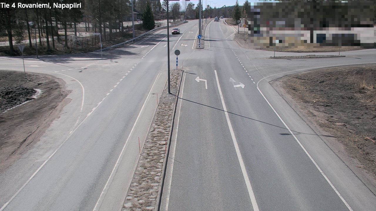Weather Camera Image Road 4 Rovaniemi, Arctic circl, Rovaniemi, Lappi