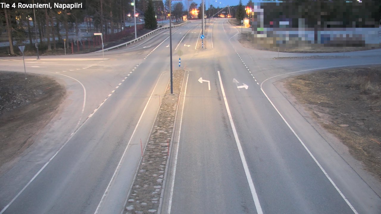 Weather Camera Image Road 4 Rovaniemi, Arctic circl, Rovaniemi, Lappi
