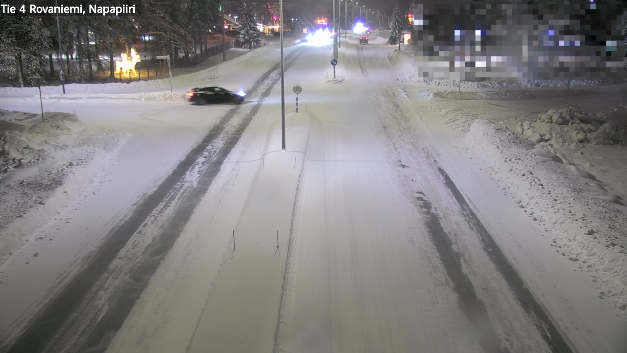 Weather Camera Image Väg 4 Rovaniemi, Polar cirke, Rovaniemi, Lappi