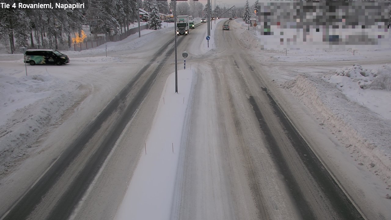Weather Camera Image Väg 4 Rovaniemi, Polar cirke, Rovaniemi, Lappi
