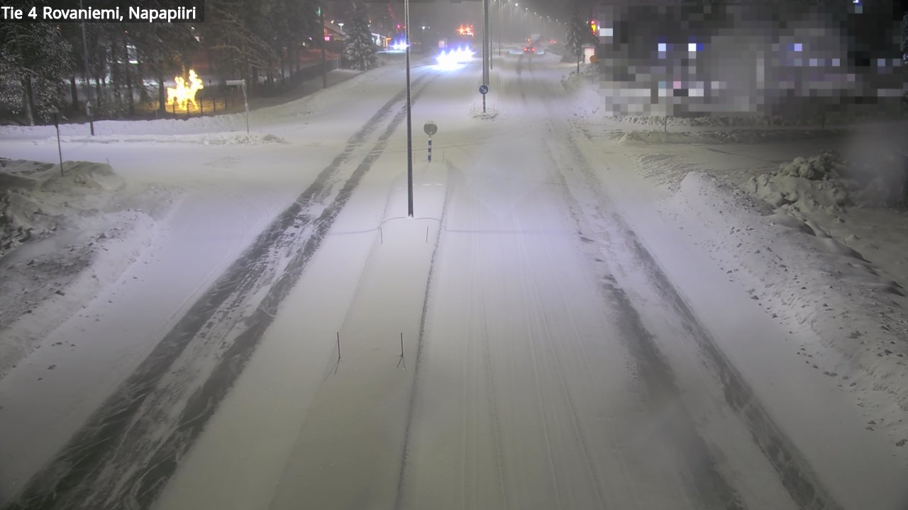 Weather Camera Image Väg 4 Rovaniemi, Polar cirke, Rovaniemi, Lappi
