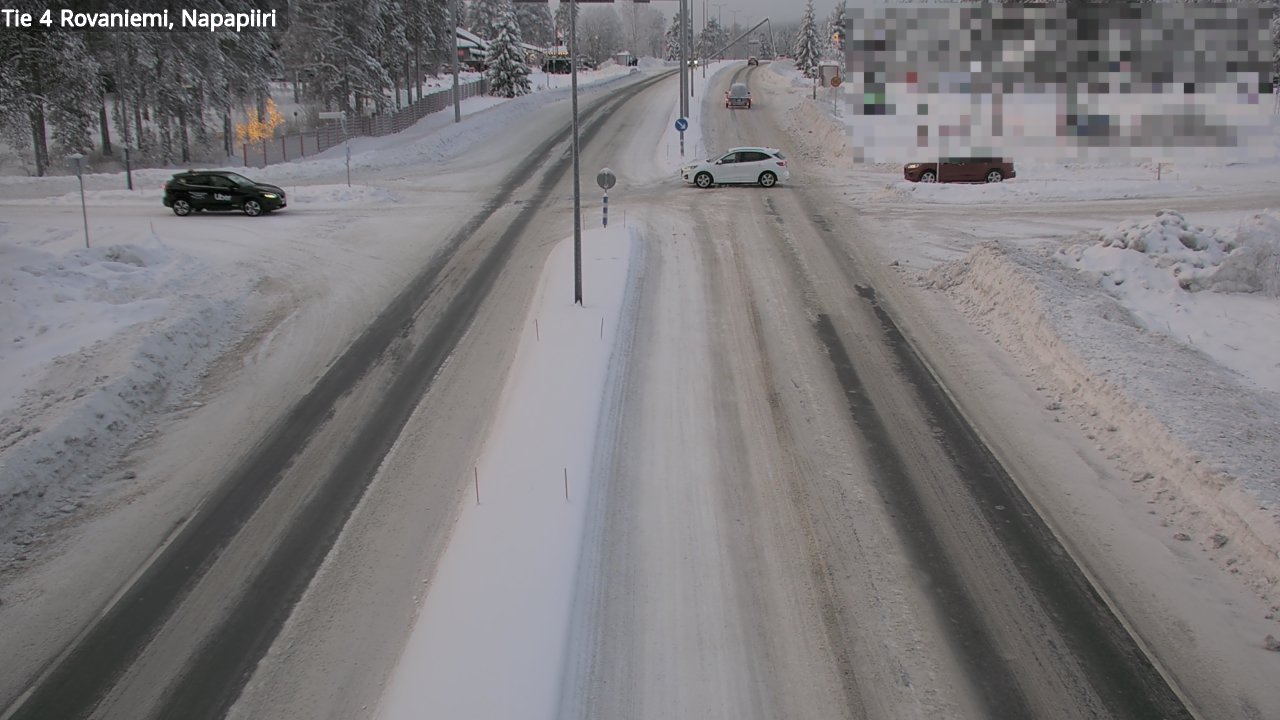 Weather Camera Image Väg 4 Rovaniemi, Polar cirke, Rovaniemi, Lappi